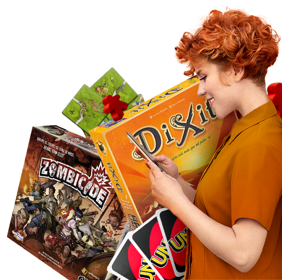 woman and boardgames